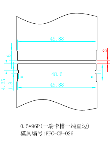 0.5-96p冲型ffc排线冲型模具1